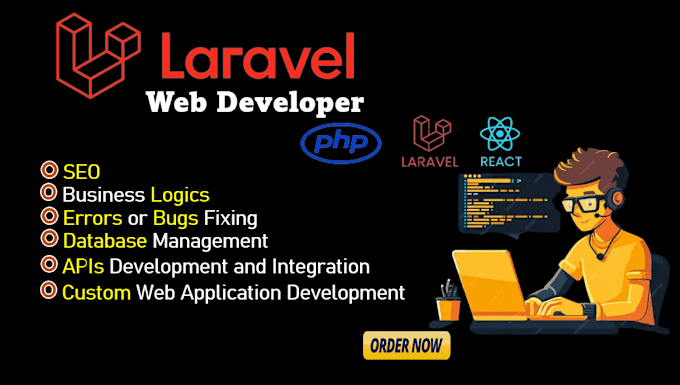 Gig Preview - Develop custom web applications using PHP laravel framework