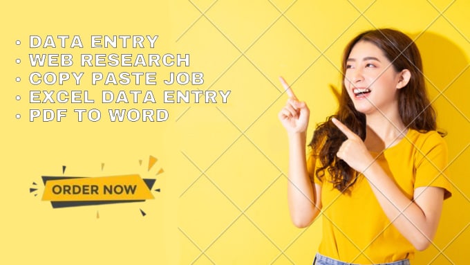 Gig Preview - Do fast data entry, web research, copy paste job accurately in low price