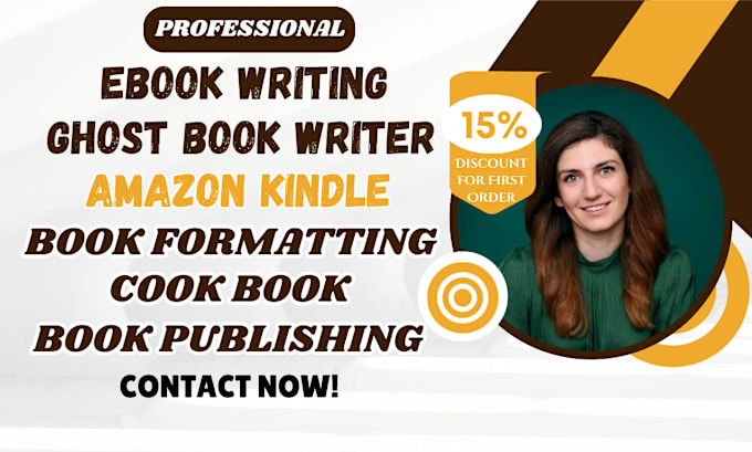 Gig Preview - Be your ebook ghostwriter, ghostwriter book blurb, ebook writing self help book