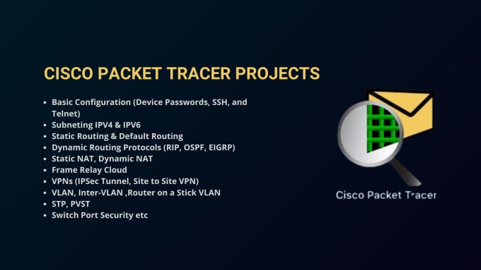 Gig Preview - Help you in cisco packet tracer projects in  48 hours or less