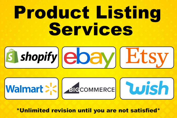 Gig Preview - Do product listing for shopify ebay etsy walmart bigcommerce wish