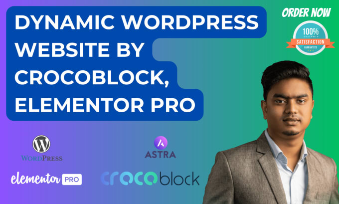 Gig Preview - Build dynamic wordpress website by crocoblock, elementor pro