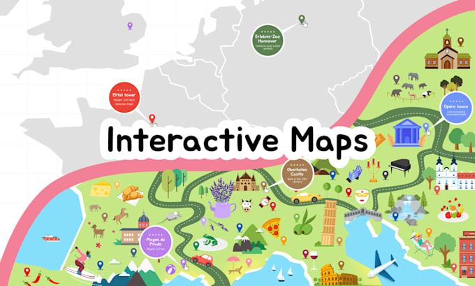 Gig Preview - Do an interactive map or infographic for your app or website