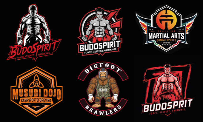 Gig Preview - Create martial arts, jiu jitsu, karate, gym or fitness logo