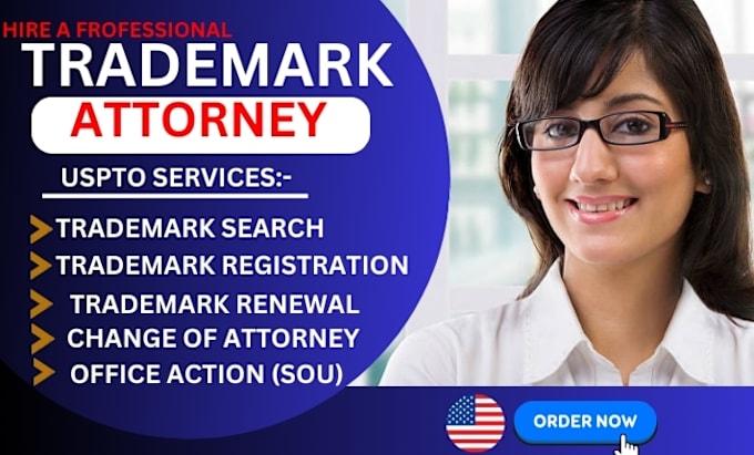 Gig Preview - Be your attorney for trademark registration and application at uspto filling