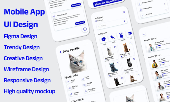 Gig Preview - Do professional mobile app design wireframes screenshots  app mockups