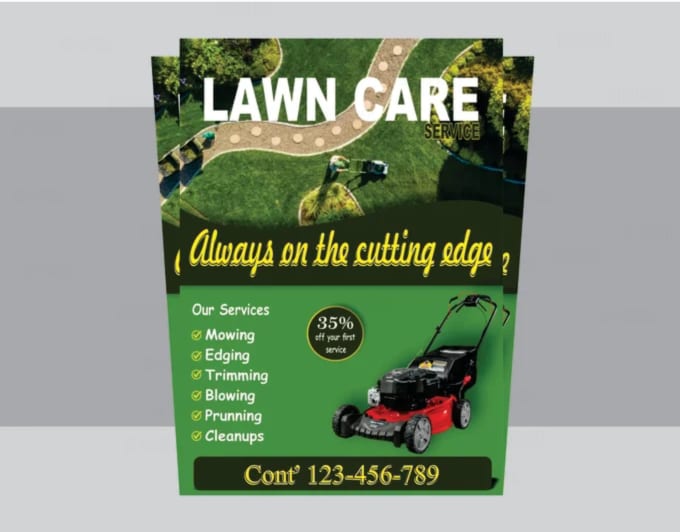 Gig Preview - Do design awesome lawn care or landscape flyer design