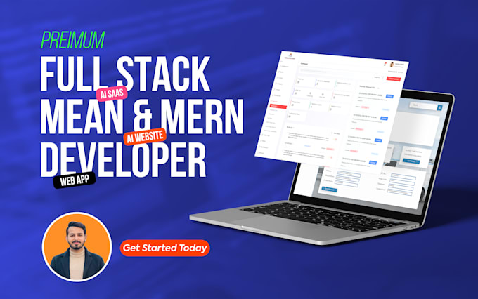 Gig Preview - Be mern stack developer full stack web developer web application saas developer