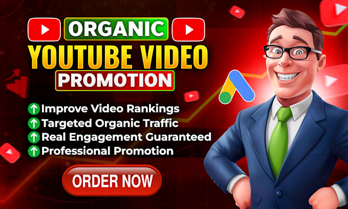 Gig Preview - Do  organic youtube video promotion with google ads