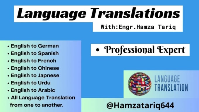 Gig Preview - Translate one language to another language with correct grammar