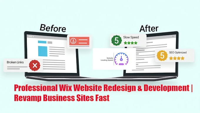 Gig Preview - Professional wix website redesign  development  revamp business sites fast