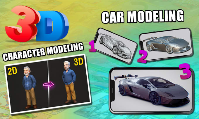 Gig Preview - Model 3d character and make cartoon model for 3d games