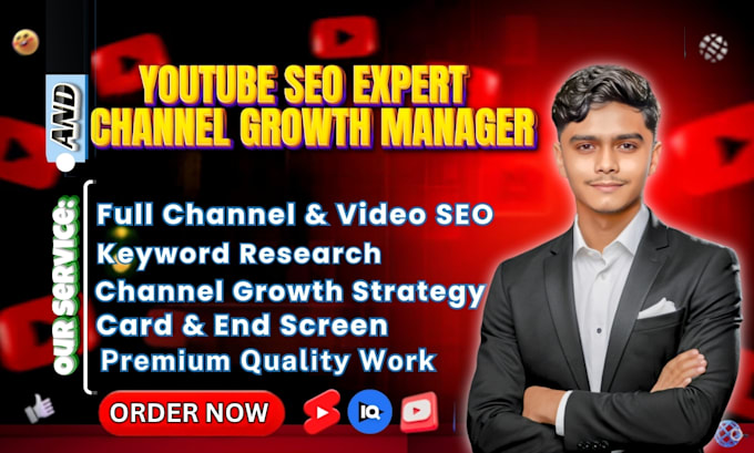 Gig Preview - Be a youtube SEO expert to improve your videos