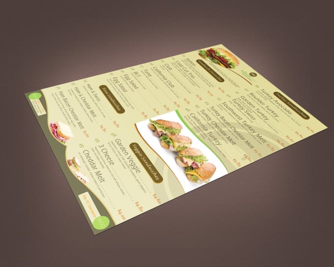 Gig Preview - Design captivating food menu restaurant menu