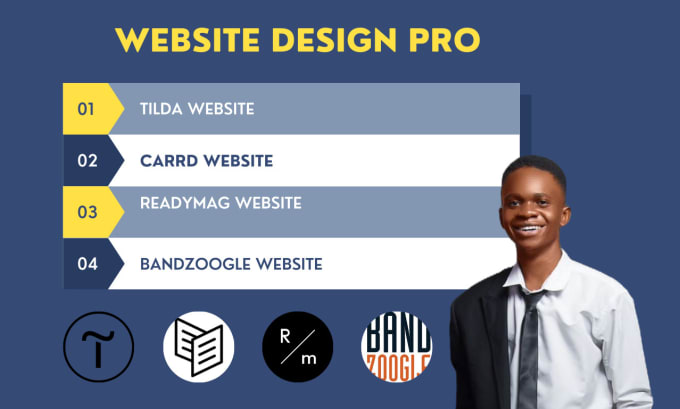 Gig Preview - Design custom website on readymag, tilda and carrd