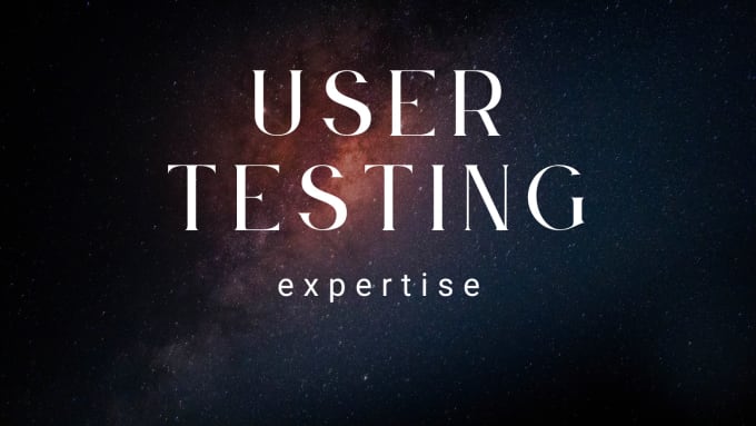 Gig Preview - Do user testing your apps and website