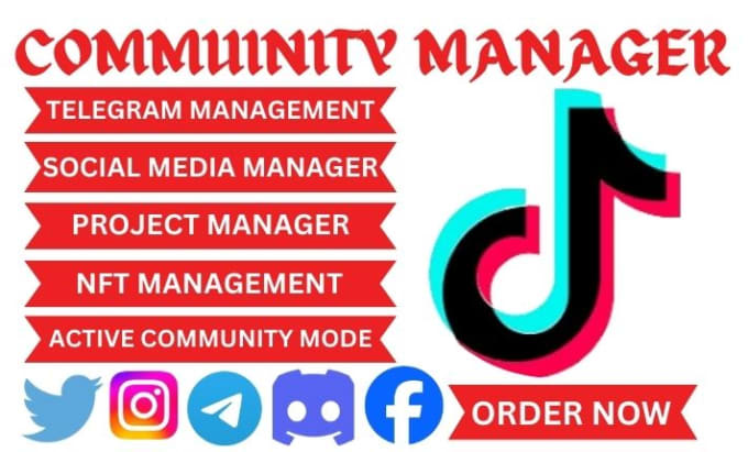 Bestseller - be community manager telegram discord tiktok moderator virtual assistant