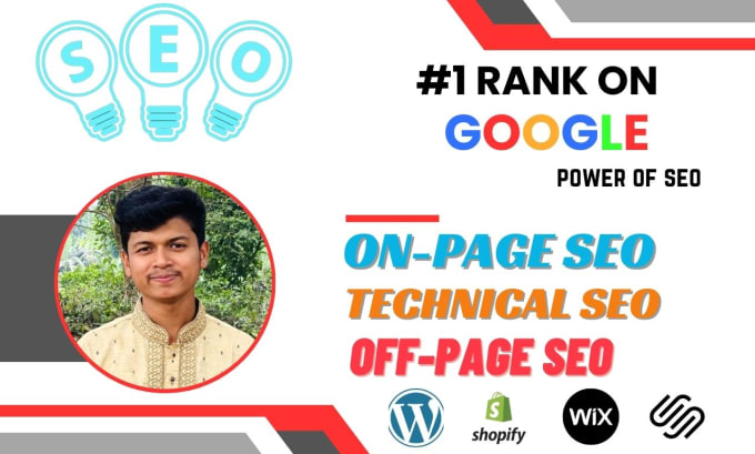 Gig Preview - Do optimize website SEO on wordpress, shopify, wix for best ranking