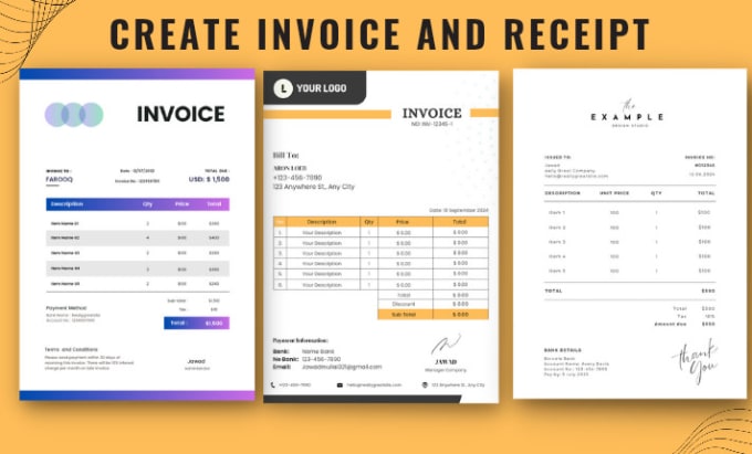 Gig Preview - Design invoices and receipts