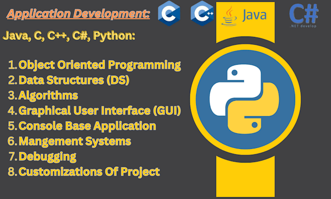 Gig Preview - Help you with your c, cpp, csharp, python, and java projects