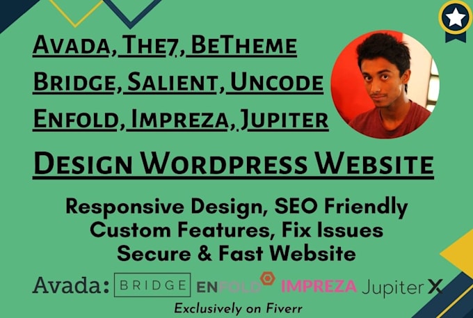 Gig Preview - Customize avada, the7, betheme, salient, bridge, uncode, impreza, jupiter theme