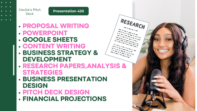 Gig Preview - Design a super PPT powerpoint presentation, research, google slides, pitch deck