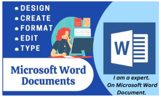 Gig Preview - Do microsoft word document design create format edit type