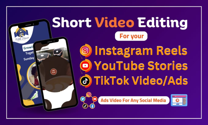 Gig Preview - Edit instagram reels, tiktok ads, youtube shorts