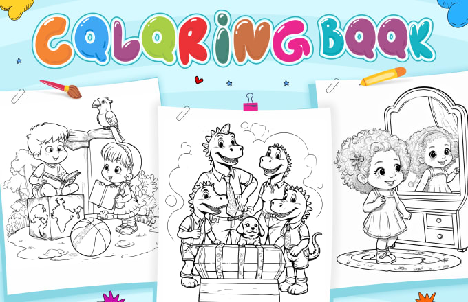 Gig Preview - Do kids or adults coloring pages and custom interior for KDP