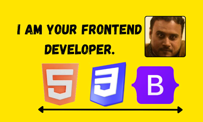 Gig Preview - Be your front end website designer HTML,CSS, bootstrap,responsive and animations