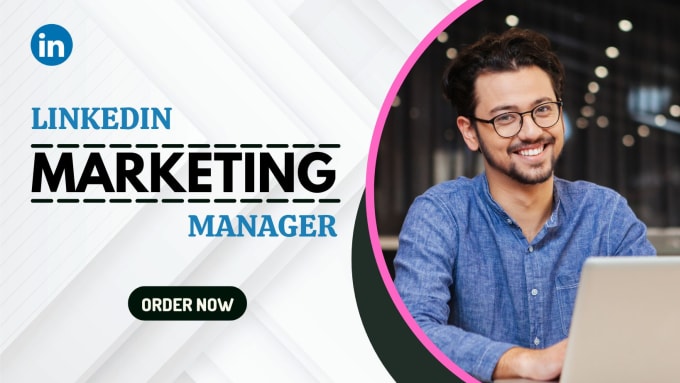 Gig Preview - Be your linkedin marketing manager and content creator