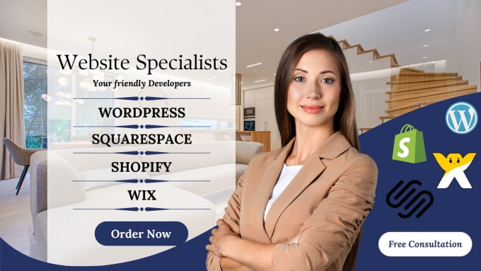 Gig Preview - Be your website specialist for wordpress, wix, squarespace and shopify