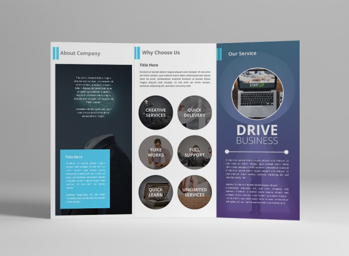 Gig Preview - Do bifold or trifold brochure, booklet, company profile, white paper design