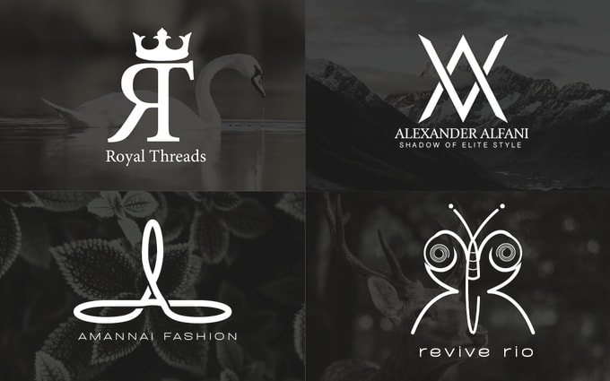 Gig Preview - Make modern luxury minimal monogram clothing fashion brand  business logo