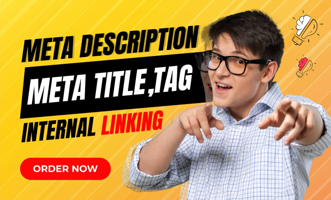 Gig Preview - Do meta description,meta title tags and internal linking onsite seo