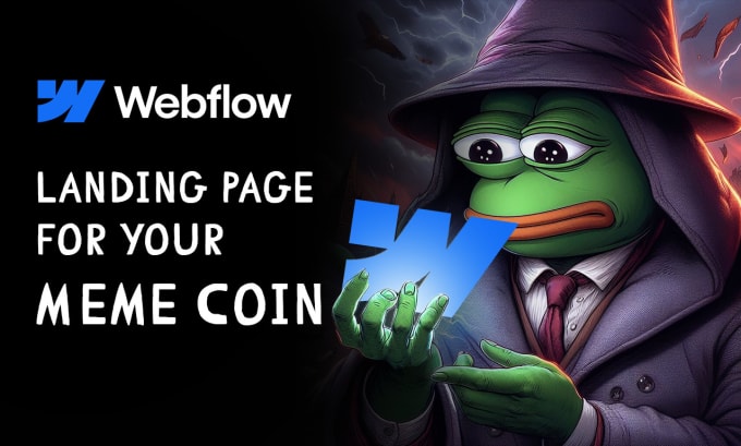 Gig Preview - Launch your meme coin to the moon custom landing page design on webflow