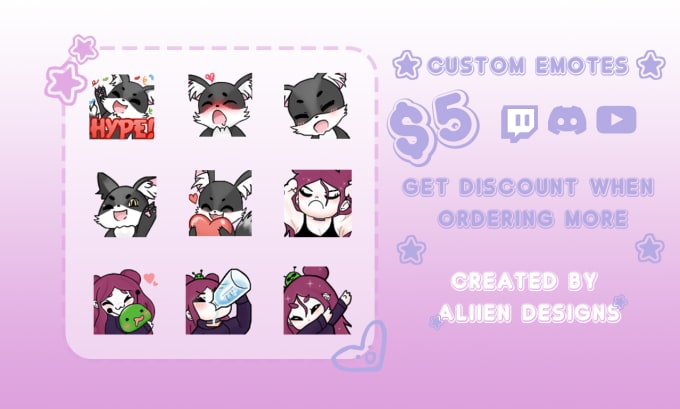 Gig Preview - Make emotes for your stream or discord