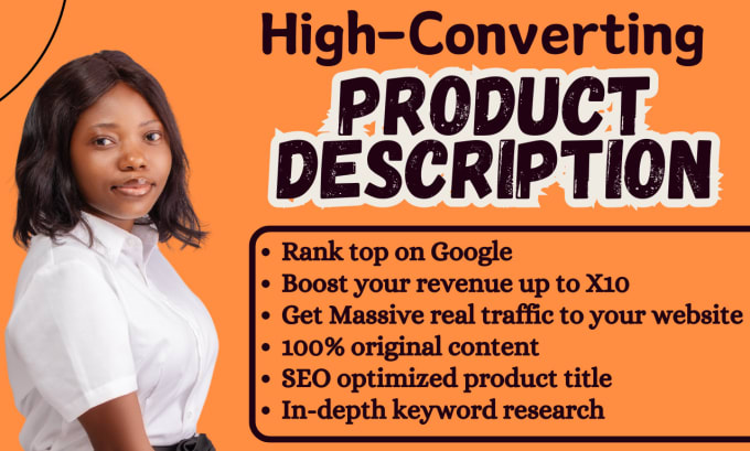 Gig Preview - Write shopify amazon product listing SEO description, sales website copywriting