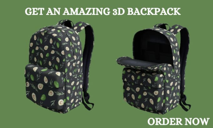 Gig Preview - Do 3d backpack 3d bags design 3d bag animation 3d model handbag