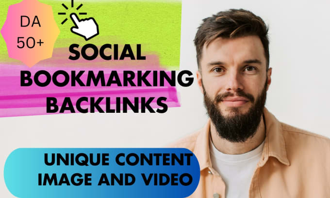 Gig Preview - Do social bookmarking backlinks high da unique article and image