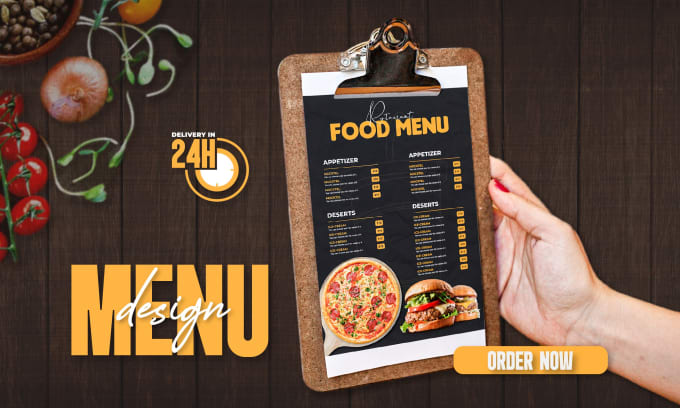 Gig Preview - Design food or restaurant menu price list or menu flyer