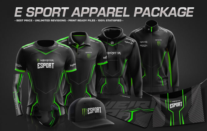 Gig Preview - Design customized esport jersey and esport apparel