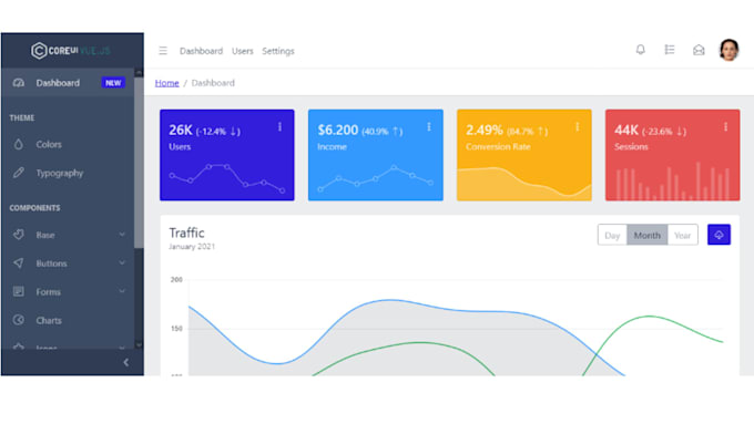 Gig Preview - Be your front end web developer using HTML,CSS, bootstrap,react js, and jquery