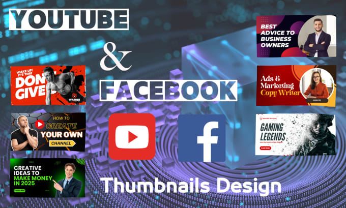 Gig Preview - Design stunning and killer youtube and facebook thumbnails