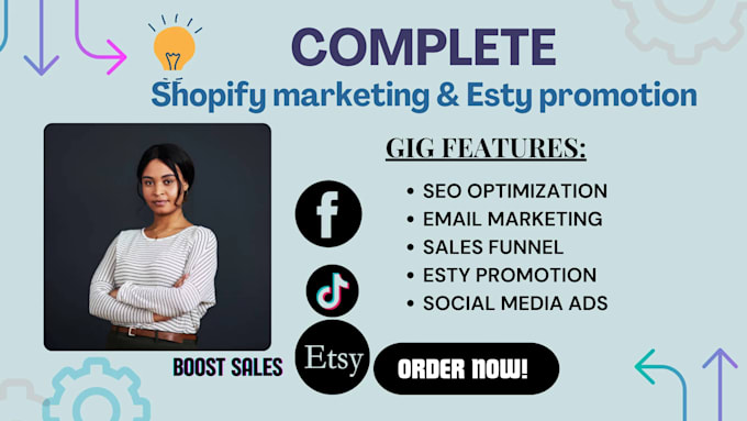 Gig Preview - Do complete shopify marketing sales funnel, shopify promotion and facebook ads