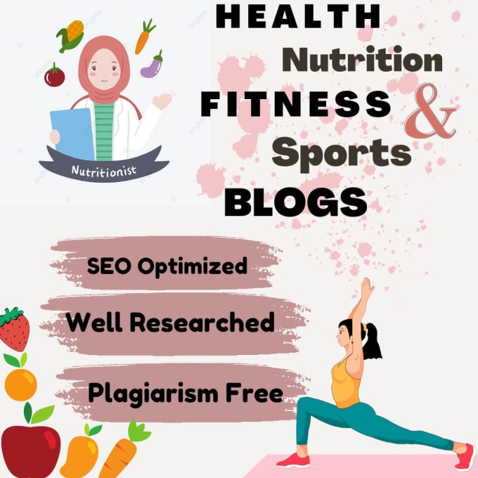 Gig Preview - Write nutrition fitness wellness and sports blogs