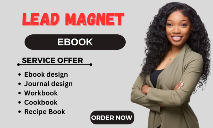 Gig Preview - Do pdf lead magnet, ebook design, cookbook, workbook and journal design