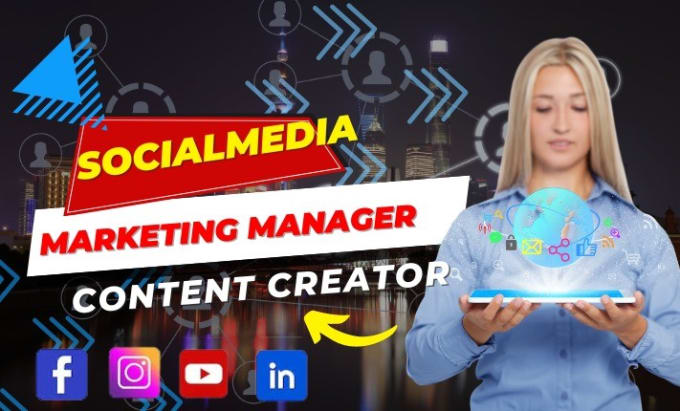 Gig Preview - Be your social media marketing manager and content creator