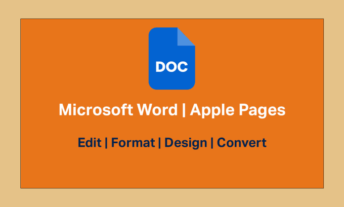 Gig Preview - Design and format word document and apple pages document