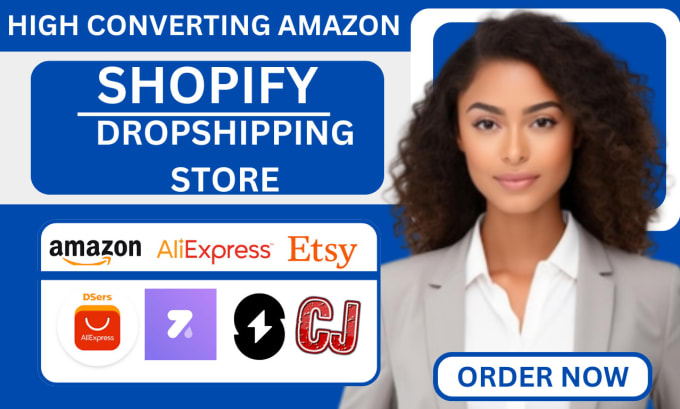 Gig Preview - Build complete shopify dropshipping store amazon dropshipping store product list